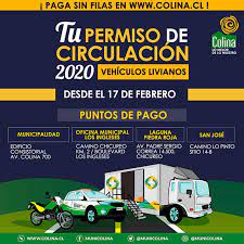 Paga tu permiso de circulacion aqui sin filas y desde la comodidad de tu casa. Ahorra Tiempo Y Paga Online Tu Permiso De Circulacion 2020 Municipalidad De Colina