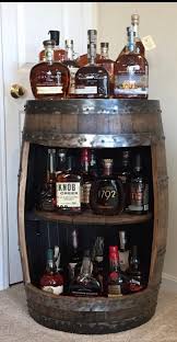 Bourbon Barrel Liquor Bar Display Case Buffalo Trace Etsy In 2020 Barrel Bar Bourbon Barrel Bar Whiskey Barrel Bar