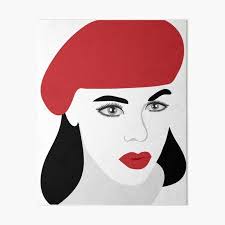 Woman With Beret Art Board Prints for Sale