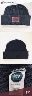 Love Your Melon Hat Nwot Dark Gray Cuffed Beanie In 2020 Love Your Melon Love Your Melon Hats Leather Patches