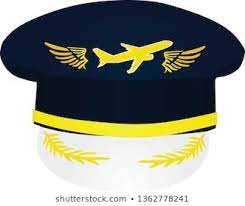 Pilot S Hat Vector Illustration Aerospace Air Aircraft Aircrew Airline Airplane Aviation Aviator Background Badge Blue Cap Captain C
