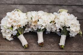 Here's how to craft a few popular styles: White Hydrangea Calla Lily Bridal Party Bouquets