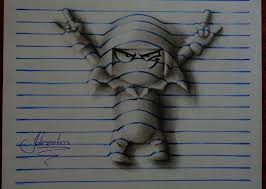 Clever 3d Notebook Art From A 15 Year Old Artist Notebook Art Notepad Art Notebook Drawing