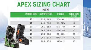 apex alpine ski boots medium size 29 green amazon com