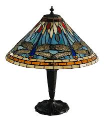 Vitus cathedral in prague, czech republic, portrays st. 20th Century Stained Glass And Bronze Table Or Task Lamp In The Style Of Tiffany Chairish