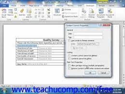 Learn How To Insert Controls In Microsoft Word At Www Teachucomp Com Get The Complete Tutorial Free At Http Www Teach Microsoft Word Lessons Words Microsoft