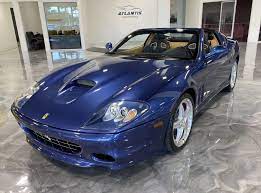 The ferrari 575m maranello and 575m superamerica is a two seat, three door, grand tourer sports car built by ferrari.launched in 2002, it is essentially an updated ferrari 550 featuring minor styling changes from pininfarina. 2005 Ferrari 575 Superamerica New Old Cars