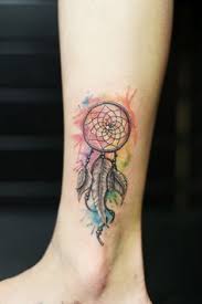 Water Color Dreamcatcher Tattoo Inked Girl Small Size Tattoo Fjadertatueringar Tatueringsideer Tatuering Best zodiac tattoo picture aries tattoos. pinterest