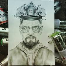 My first 3 hour long session of drawing. Here's Walter White, pls rate and  pls don't Jugde im just 11 years old and my camera is bad🤗