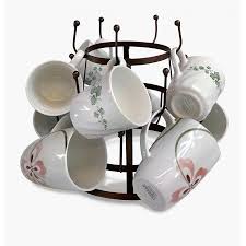 Sorbus Vintage Rustic Brown Iron Mug Cup Glass Bottle Organizer Tree Drying Rack Stand Walmart Com Mug Storage Mug Holder Drying Rack Kitchen