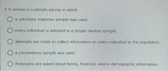 Apr 17, 2020 · homeless census and survey. 3 A Census Is A Sample Survey In Which A Voluntary Chegg Com