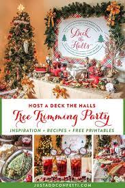 Deck The Halls Tree Trimming Holiday Party Christmas