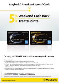 Earn reward points as you spend! Maybankard 2 Gold Platinum Cards V18