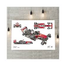 Here are all the hidden innovations under the skin. 2016 Ferrari Sf16h F1 Art Print Limited Edition Giorgio Piola