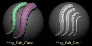 Hair Clump Hair Detail Brush Zbrush Zbrush Hair Zbrush Models