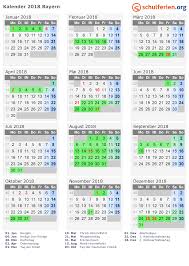 Schulferien von ferienbeginn bis ferienende. Kalender 2018 Ferien Bayern Feiertage