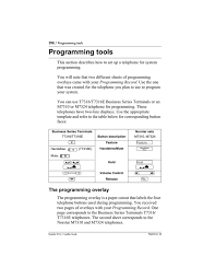 On the non e the top 6 buttons with lcd display can not be lines. Program Overlays For Telset Programming Manualzz