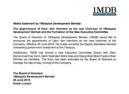1mdb was set up in 2009 by mr najib, who chairs its advisory board and also serves as malaysia's finance. 1mdb Gets New Chairman