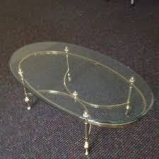 Ethan allen coffee table carved french legacy collection glass insets 13 8620 for country solid maple square top chairish tables large small and wood barkeaterlake com american impressions accent with living room heron round canterbury oak windward 28 8411 228 medium finish 1990 rosemoor genuine. Ethan Allen Oval Brass Glass Coffee Table Beautiful On Popscreen