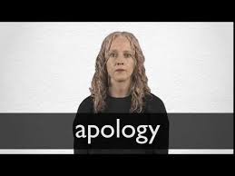Apology Definition And Meaning Collins English Dictionary