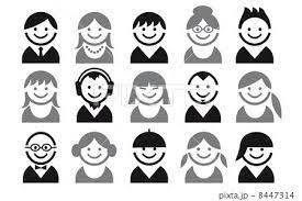man and woman faces icon set vector pictogramのイラスト素材 8447314 pixta アイコンセット ピクトグラム google 画像