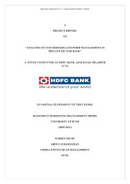 While opening an hdfc bank account, they will provide. Analysis Customer Relationship Hdfc Bank By Santosh Pandey Issuu