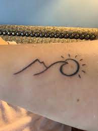 Nature Wave Sun Tattoo Waves And Sun Tattoo Sun Tattoo