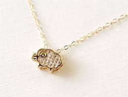 Gold Sheep Necklace Gold Plated Crystal Setting Sheep Etsy Gold Sheep Necklace Gold Necklace