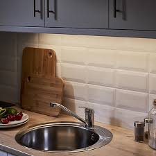 Led under cabinet lighting is the perfect accessory for your new kitchen design. Colours Esmo Brushed Chrome Effect Mains Powered Led Under Cabinet Light Ip20 Pack Of 3 Diy At B Q