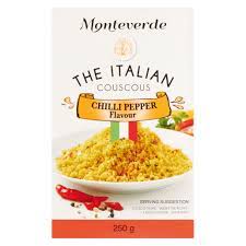 Click the alert icon below the product for promo alerts Monteverde Chilli Pepper Flavoured Couscous 250g Cous Cous Rice Pasta Noodles Cous Cous Food Cupboard Food Checkers Za