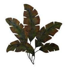 Woodland Imports 34 In W X 35 In H Frameless Metal Palm Leaves Sculptural Wall Art Lowes Com Palm Wall Decor Palm Wall Palm Leaf Wall
