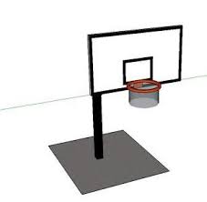 Step 5 — draw a space on the backboard. Basketball Hoop 3d Skp Model For Sketchup Designs Cad