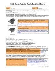 (last modified on january 24, 2018). Copy Of M8l3 Gizmo Lab Rainfall And Bird Beaks M8l3 Gizmo Activity Rainfall And Bird Beaks Name Isaiah Washington Date Vocabulary Adaptation Course Hero