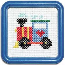 Use 2 strands of embroidery floss for all of the stitches. Easy Street Little Folks Train Engine That Could Counted Cross Stitch Kit Train Cross Stitch Train Cross Stitch Pattern Cross Stitch For Kids