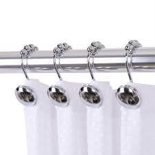The water from the shower sluices along with the curtains and falls into the enclosure while the rest of the bathroom remains. Hk6ss Beatrice Shower Curtain Hooks For Bathroom Shower Rods Curtains Set Of 12 Chrome Accuweather Shop