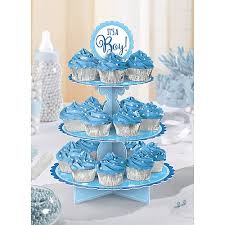 Enjoy several baby shower cakes and cupcakes here. Blue It S A Boy Baby Shower Cupcake Stand 12in X 16in Party City
