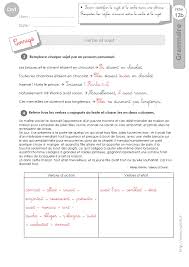 D1 aujourd'hui, c'est la rentrée. Cm1 Exercices Le Sujet Et Le Verbe