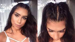 Image Result For Half Up Half Down Braid Two Braid Hairstyles Half Braided Hairstyles Half Up Hair