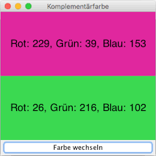 Farben mischen um pink zu erhalten. Javabeginners Komplementaerfarben
