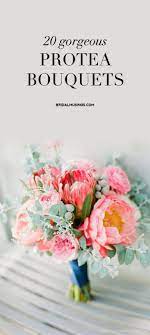 Trend Alert 20 Gorgeous Protea Bouquets Protea Bouquet Wedding Bouquets Pink Spring Wedding Bouquets