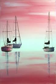 Bateaux Huile Peinture Fusain Royan