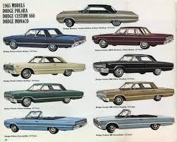 1965 Dodge Convertibles Hardtop Coupes 4 Door Hardtops And 4 Door Sedans Classic Cars Dodge Vintage Muscle Cars