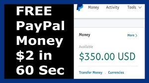 Free Paypal Money Earn 2 Every 60 Seconds Money Activities Earn Money Earn Free Money