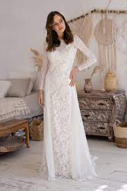 Sample Sale Uk Size 8 Long Sleeve Lace Wedding Dress Boho Wedding Dress Romanti Long Sleeve Wedding Dress Lace Boho Wedding Dress Boho Wedding Dress Lace