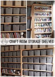 Diy craft room furniture decorating ideas Diy Wood Shelf Craft Storage