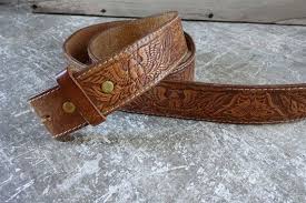 Peruvian embroidered belt floral brown natural organic dyes belt natural colourtop rated seller. 1960s Men S Tooled Leather Belt Eagle Floral Pattern Etsy Tooled Leather Belts Vintage Clothing Men Leather Tooling
