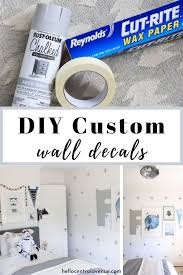 Make a space your own in no time at all! Diy Custom Wall Decals With Spray Paint Hello Central Avenue