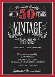 Find 50th birthday party supplies at the lowest price guaranteed. 50th Birthday Invitation For Men Jpeg Printable Aged To Perfection Over The Hill Birthday Mens 50th Birthday Whiskey Label In 2021 50th Birthday Invitations Vintage Birthday Invitations 50th Birthday Party Invitations
