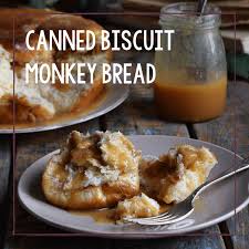 Monkey bread requires you to pull it apart to get pieces, similar to how a monkey eats. Canned Biscuit Monkey Bread Recipe