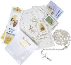 First communion candle, chalice & grapes 7/8 inch x 10 inch. Amazon Com My First Communion Gift Set Mass Book Scapular Rosary Lapel Pin And Bookmark Catholic Gifts For Boys And Girls Clothing